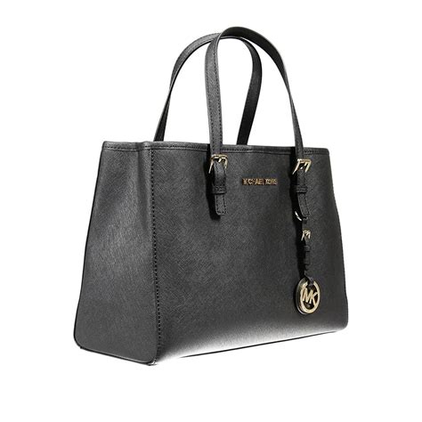 michael kors black signature handbag|michael kors black handbag sale.